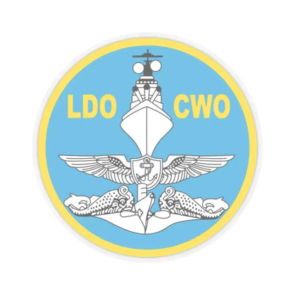 LDO CWO Patch (U.S. Navy) STICKER Vinyl Kiss-Cut Decal 2 Inch Transparent - The Sticker Space