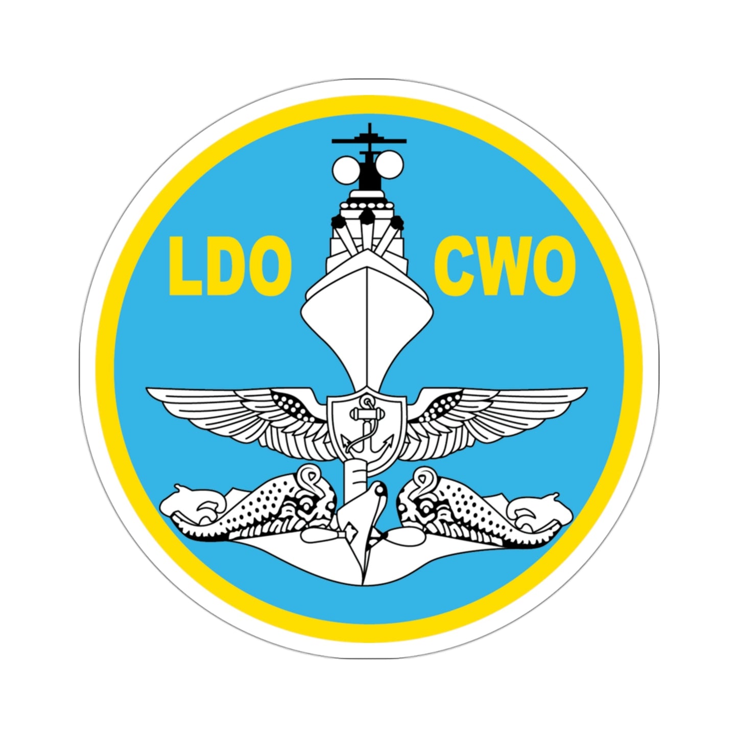 LDO CWO (U.S. Navy) STICKER Vinyl Die-Cut Decal-3 Inch-The Sticker Space