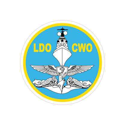 LDO CWO (U.S. Navy) Transparent STICKER Die-Cut Vinyl Decal-4 Inch-The Sticker Space