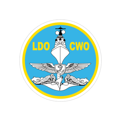 LDO CWO (U.S. Navy) Transparent STICKER Die-Cut Vinyl Decal-5 Inch-The Sticker Space