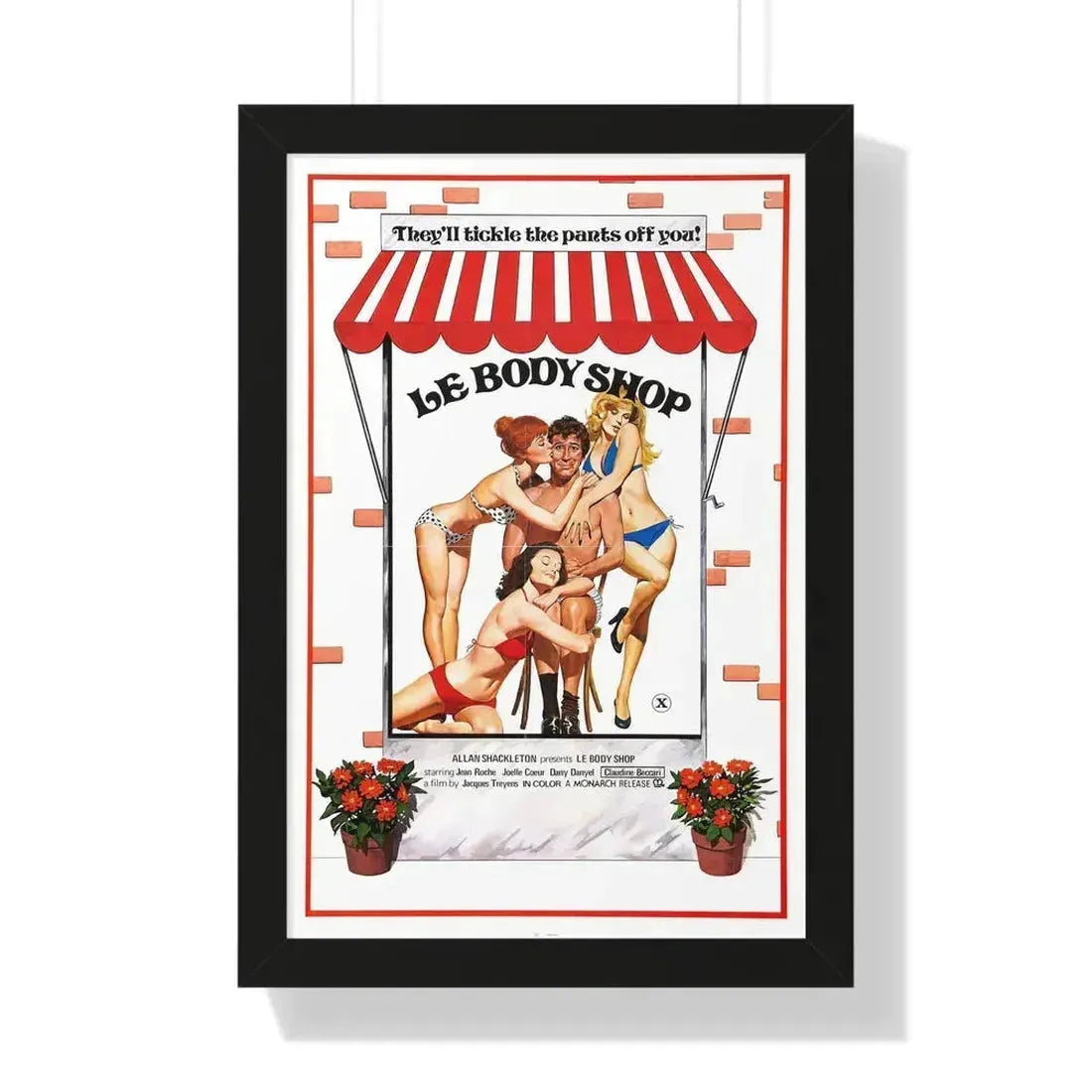 LE BODY SHOP 1976 - Framed Movie Poster 16″ x 24″ Black - The Sticker Space