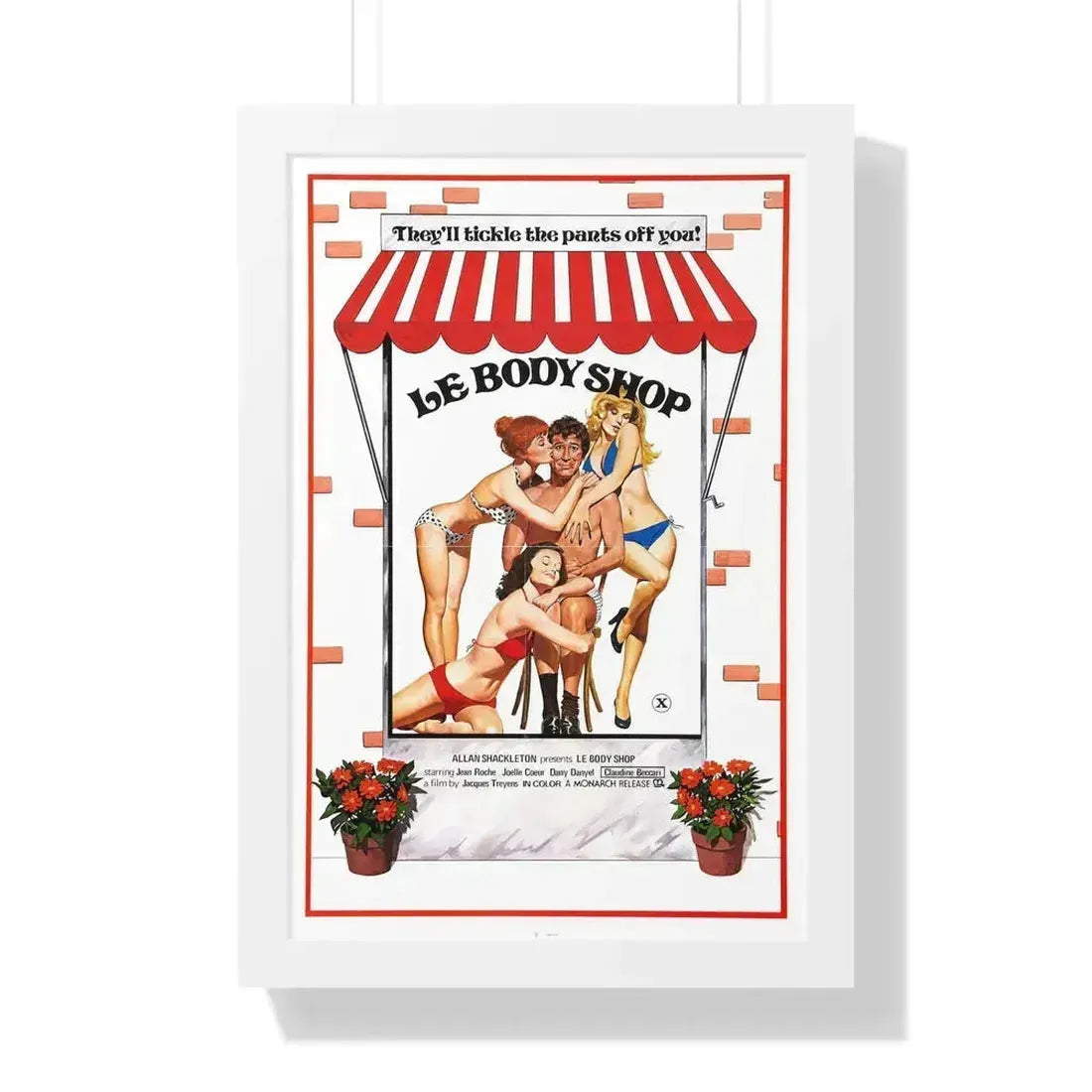 LE BODY SHOP 1976 - Framed Movie Poster 16″ x 24″ White - The Sticker Space