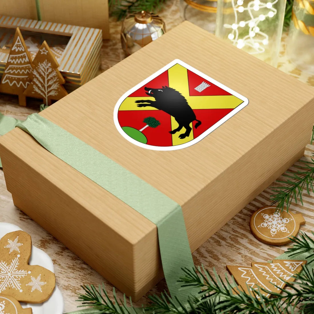 Le Flon-coat of arms (Switzerland) (Coat of Arms) STICKER Vinyl Kiss-Cut Decal - The Sticker Space