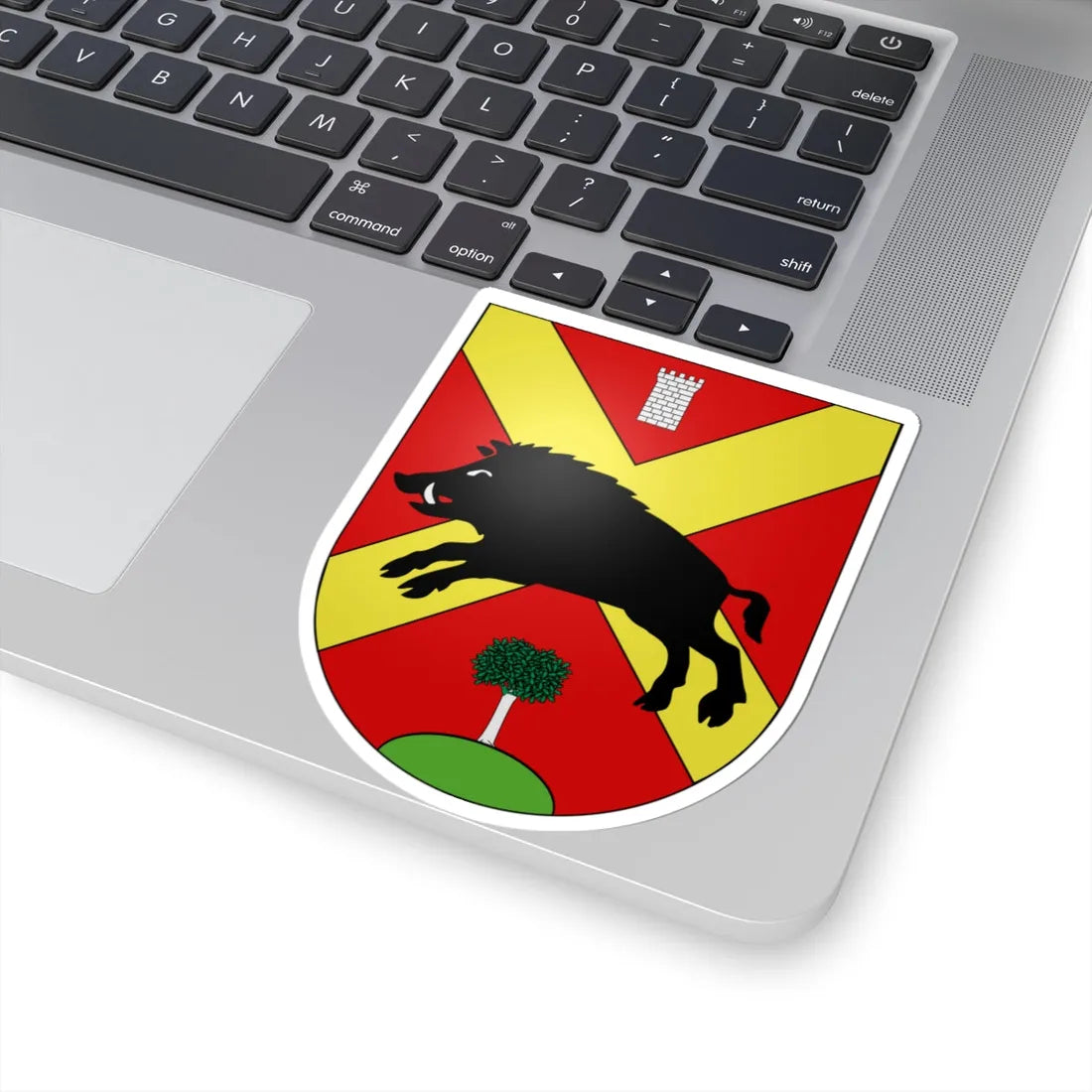 Le Flon-coat of arms (Switzerland) (Coat of Arms) STICKER Vinyl Kiss-Cut Decal - The Sticker Space