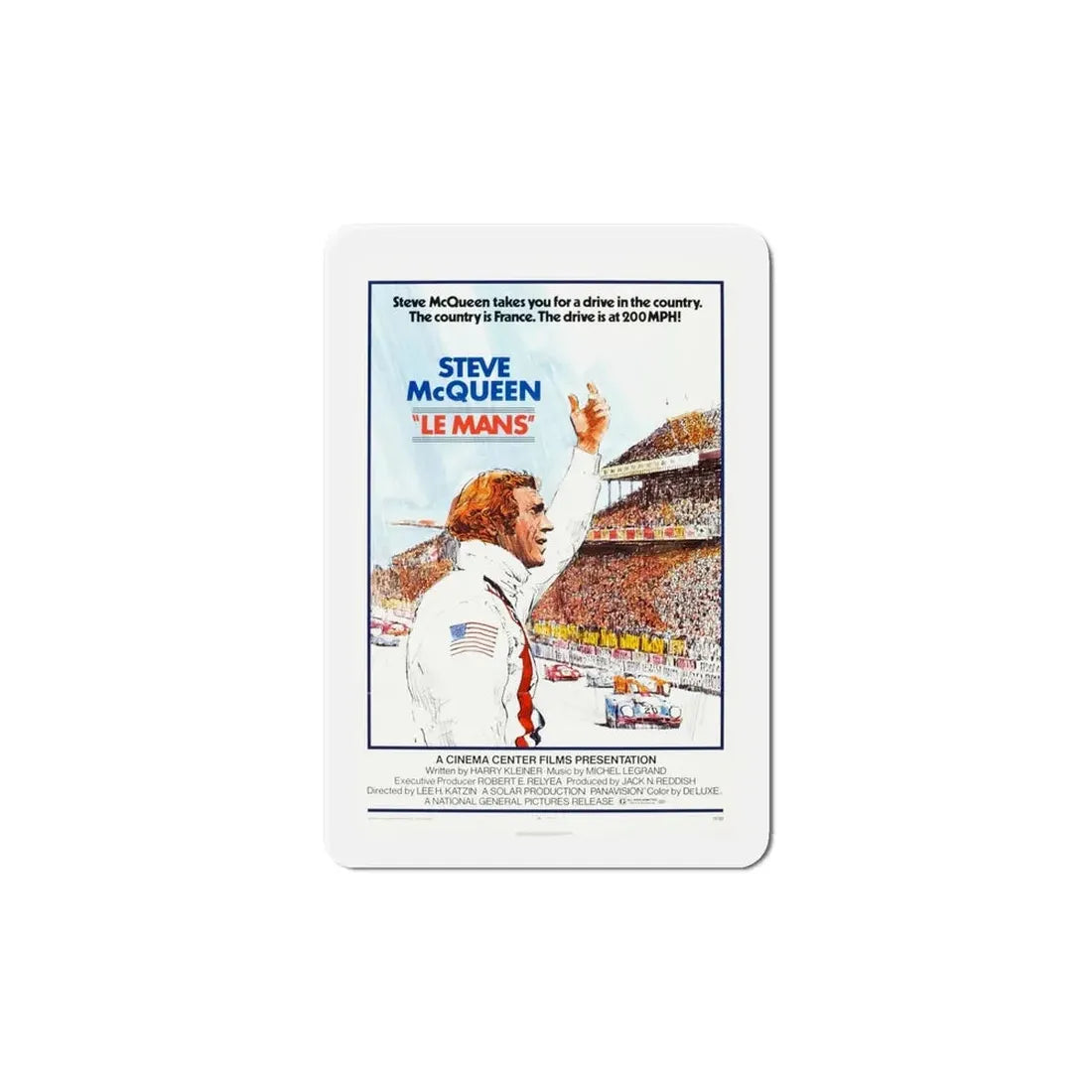 Le Mans 1971 Movie Poster Refrigerator Magnet - The Sticker Space