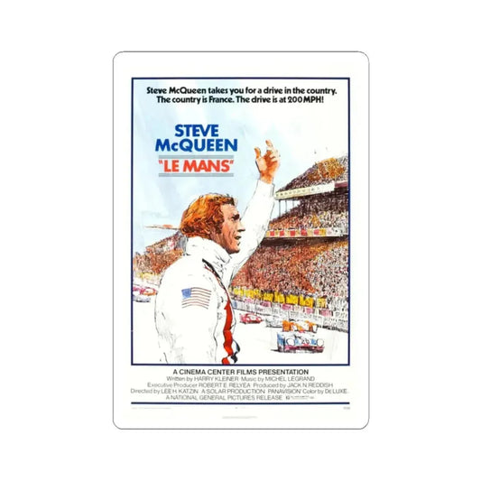Le Mans 1971 Movie Poster - STICKER Vinyl Kiss-Cut Decal 2 Inch White - The Sticker Space