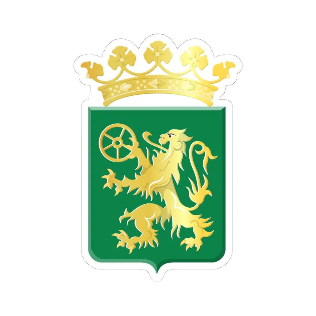 Le Roeulx wapen (Belgium) (Coat of Arms) STICKER Vinyl Kiss-Cut Decal 4 Inch White - The Sticker Space