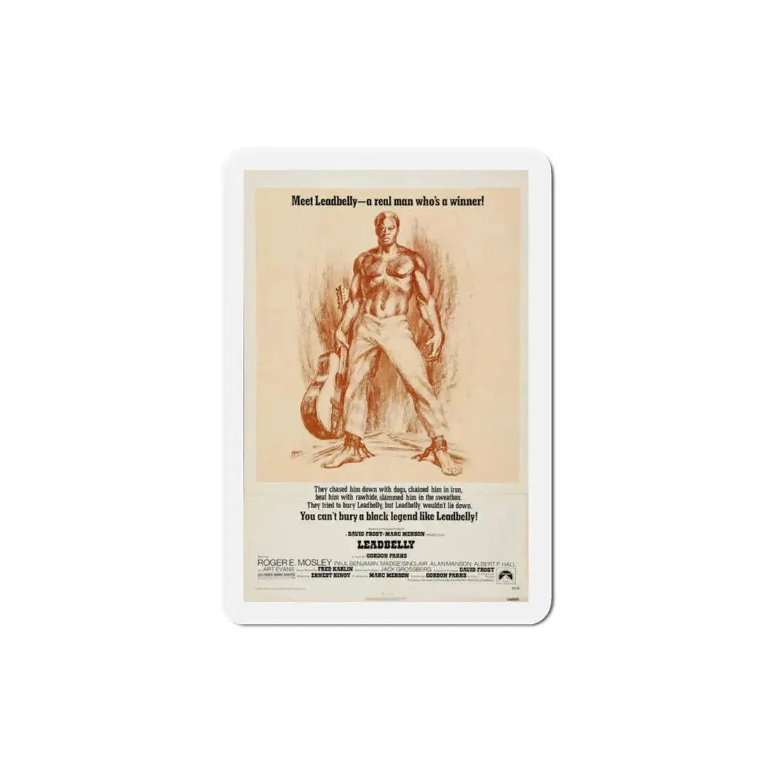 Leadbelly 1976 Movie Poster Refrigerator Magnet 3 Inch - The Sticker Space