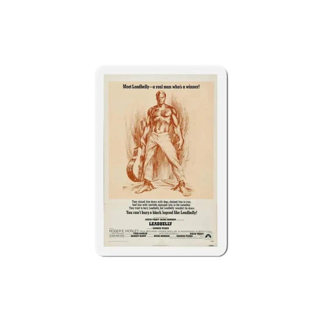 Leadbelly 1976 Movie Poster Refrigerator Magnet 5 Inch - The Sticker Space