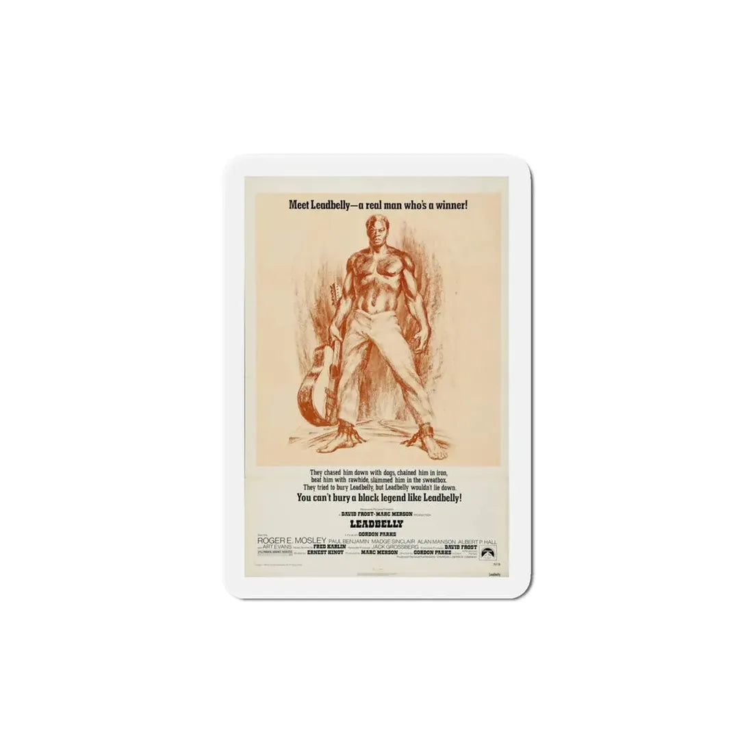 Leadbelly 1976 Movie Poster Refrigerator Magnet - The Sticker Space