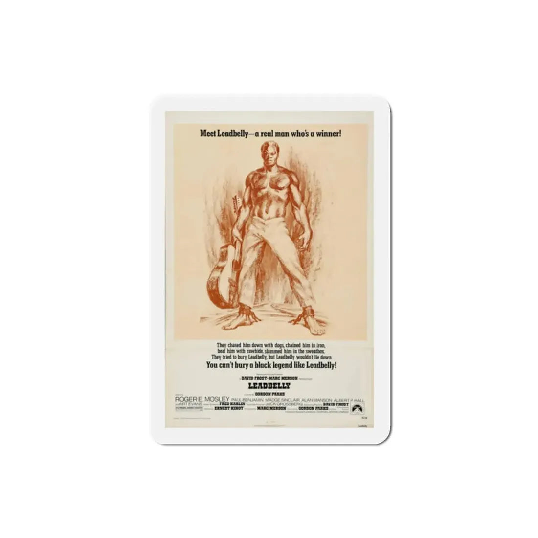 Leadbelly 1976 Movie Poster Refrigerator Magnet - The Sticker Space