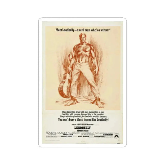 Leadbelly 1976 Movie Poster - STICKER Vinyl Kiss-Cut Decal 2 Inch White - The Sticker Space