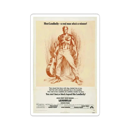 Leadbelly 1976 Movie Poster - STICKER Vinyl Kiss-Cut Decal 4 Inch White - The Sticker Space