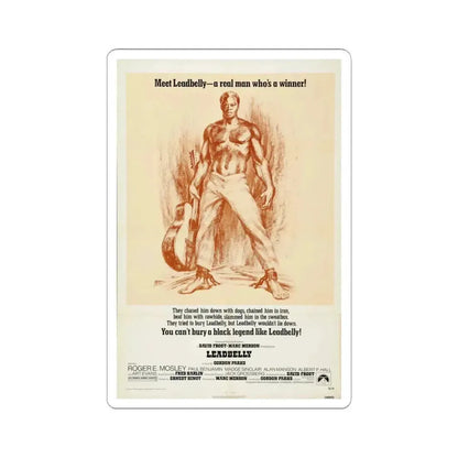 Leadbelly 1976 Movie Poster - STICKER Vinyl Kiss-Cut Decal 6 Inch White - The Sticker Space