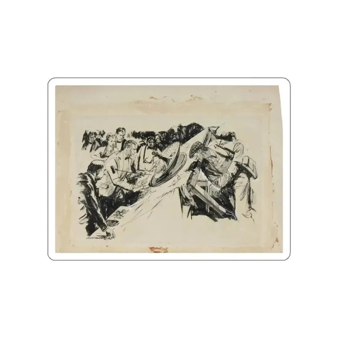 Lealand R. Gustavson Illustration (Magazine Illustration) STICKER Vinyl Die-Cut Decal - The Sticker Space