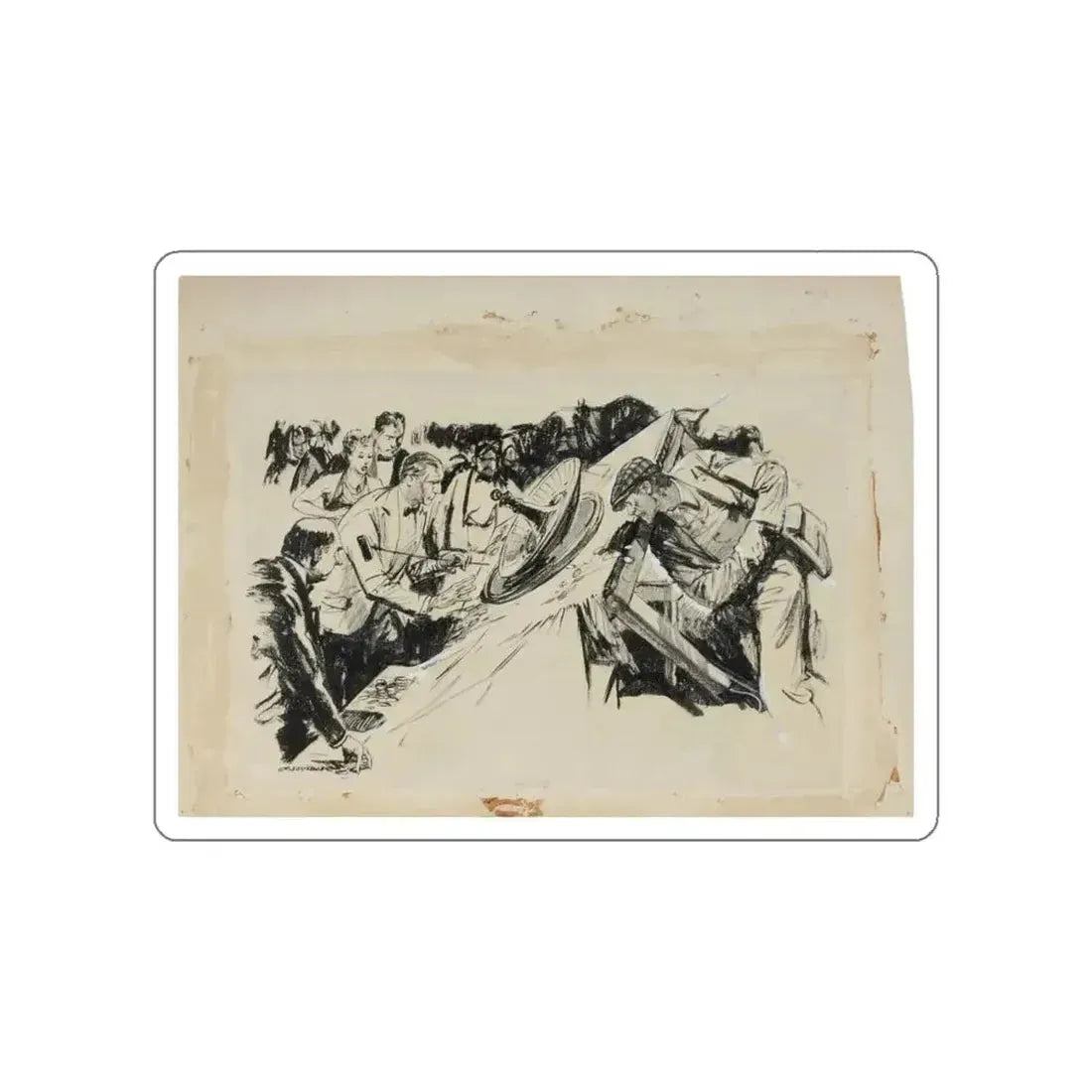 Lealand R. Gustavson Illustration (Magazine Illustration) STICKER Vinyl Die-Cut Decal - The Sticker Space