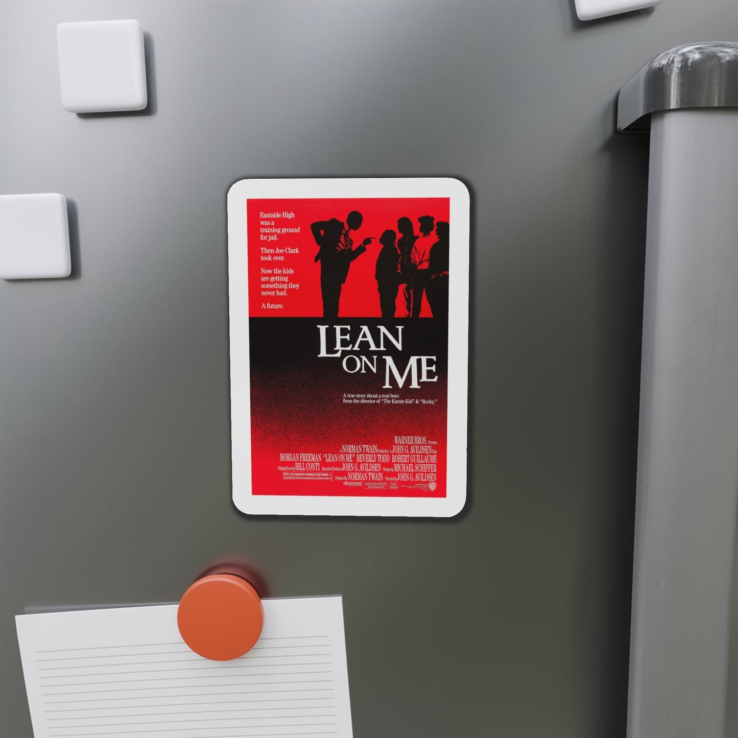 Lean on Me 1989 Movie Poster Die-Cut Magnet-The Sticker Space