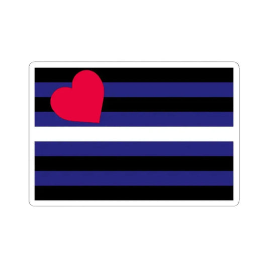 Leather, Latex, and BDSM Pride Flag - STICKER Vinyl Kiss-Cut Decal 2 Inch White - The Sticker Space