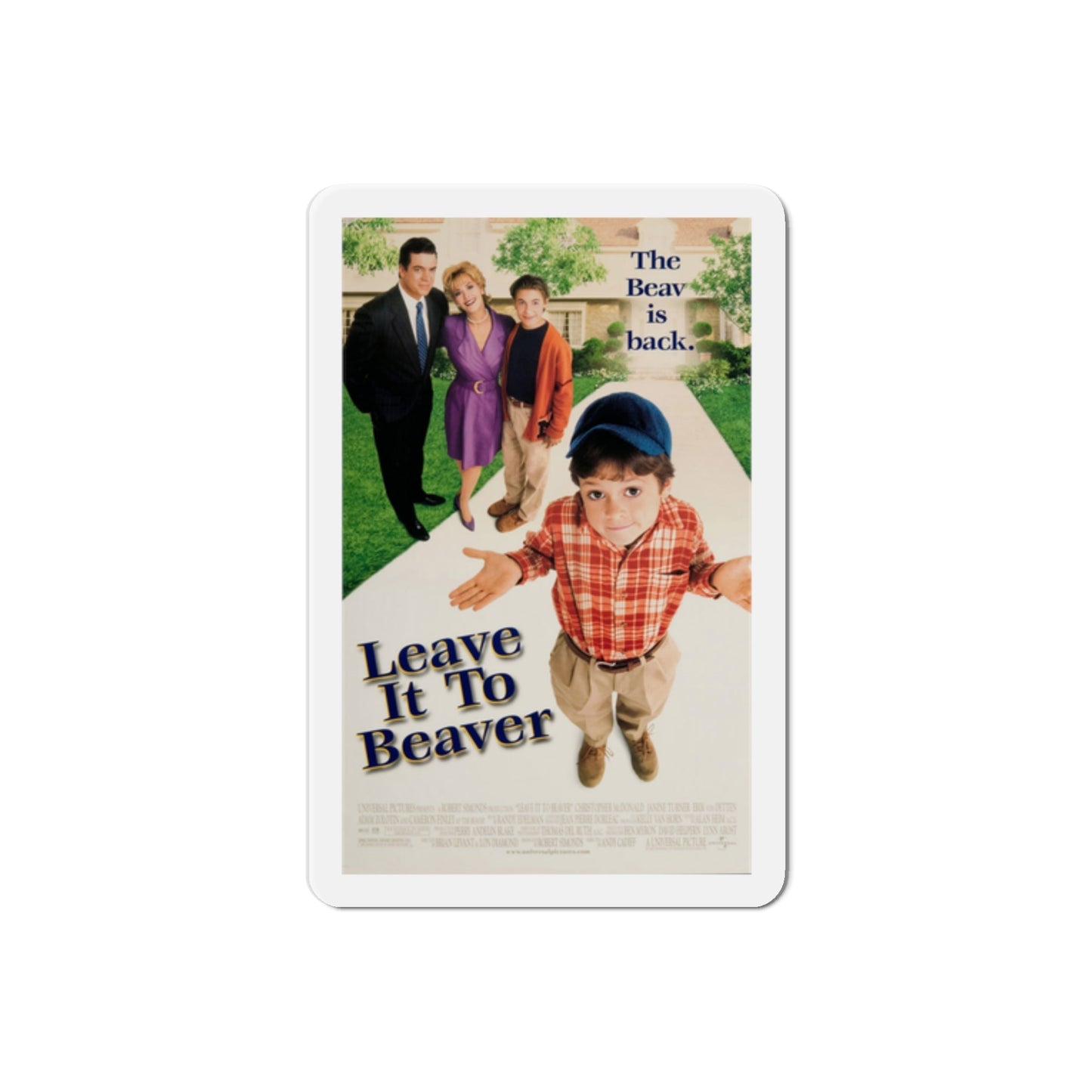 Leave It To Beaver 1997 Movie Poster Die-Cut Magnet-2" x 2"-The Sticker Space