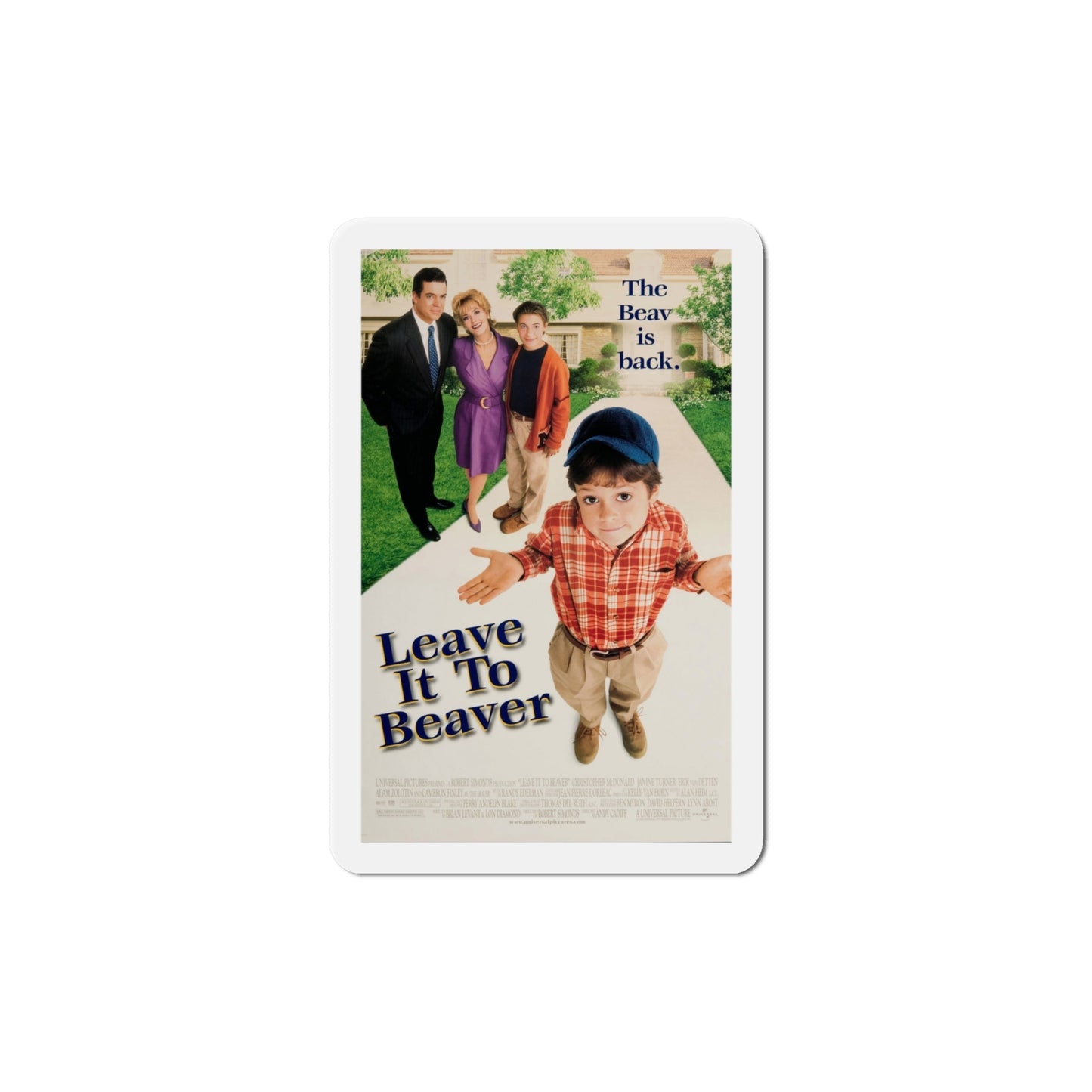 Leave It To Beaver 1997 Movie Poster Die-Cut Magnet-6 Inch-The Sticker Space