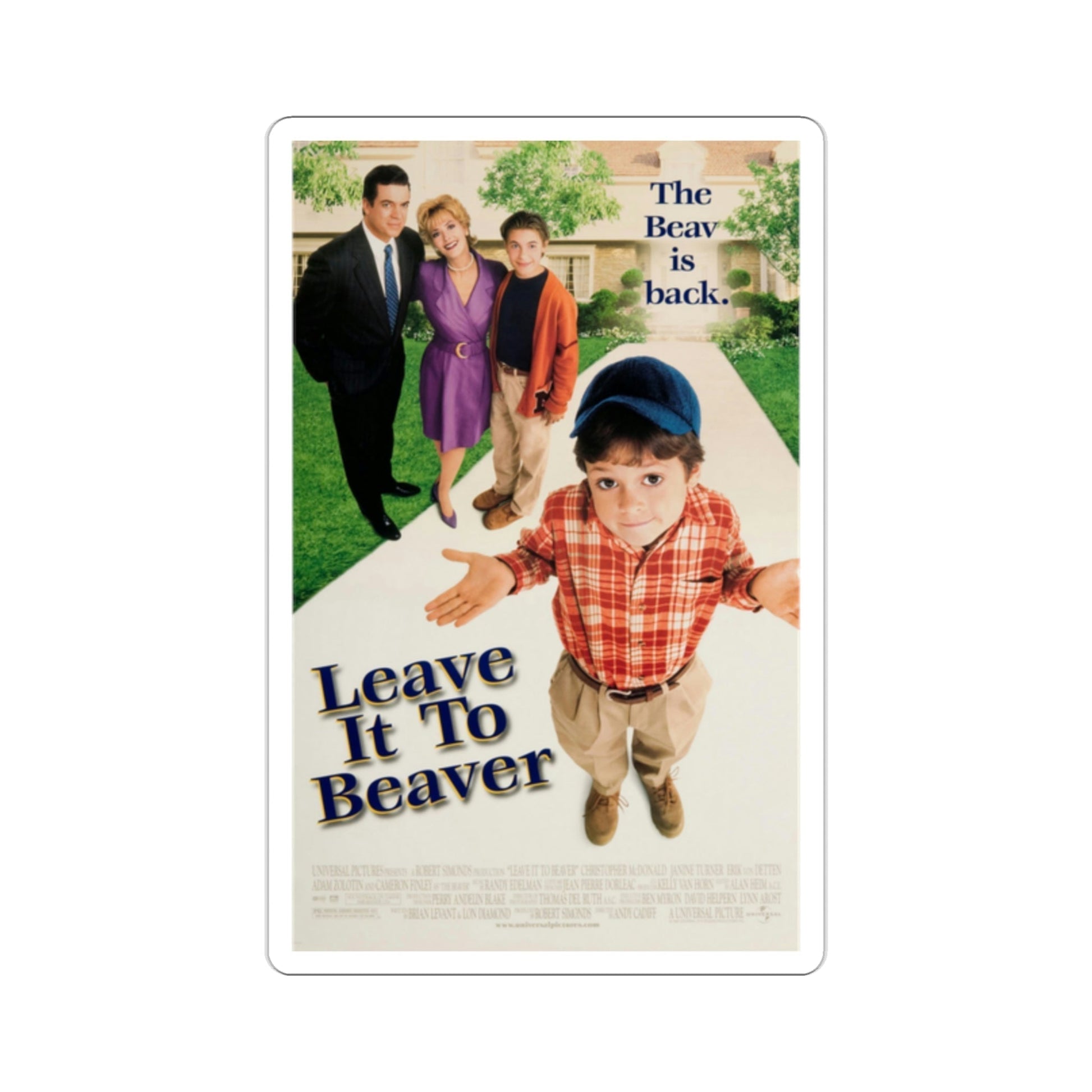 Leave It To Beaver 1997 Movie Poster STICKER Vinyl Die-Cut Decal-2 Inch-The Sticker Space