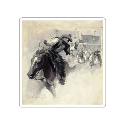 Leaving in a Rush (Magazine Illustration) STICKER Vinyl Die-Cut Decal White Die-Cut 2 Inch - The Sticker Space