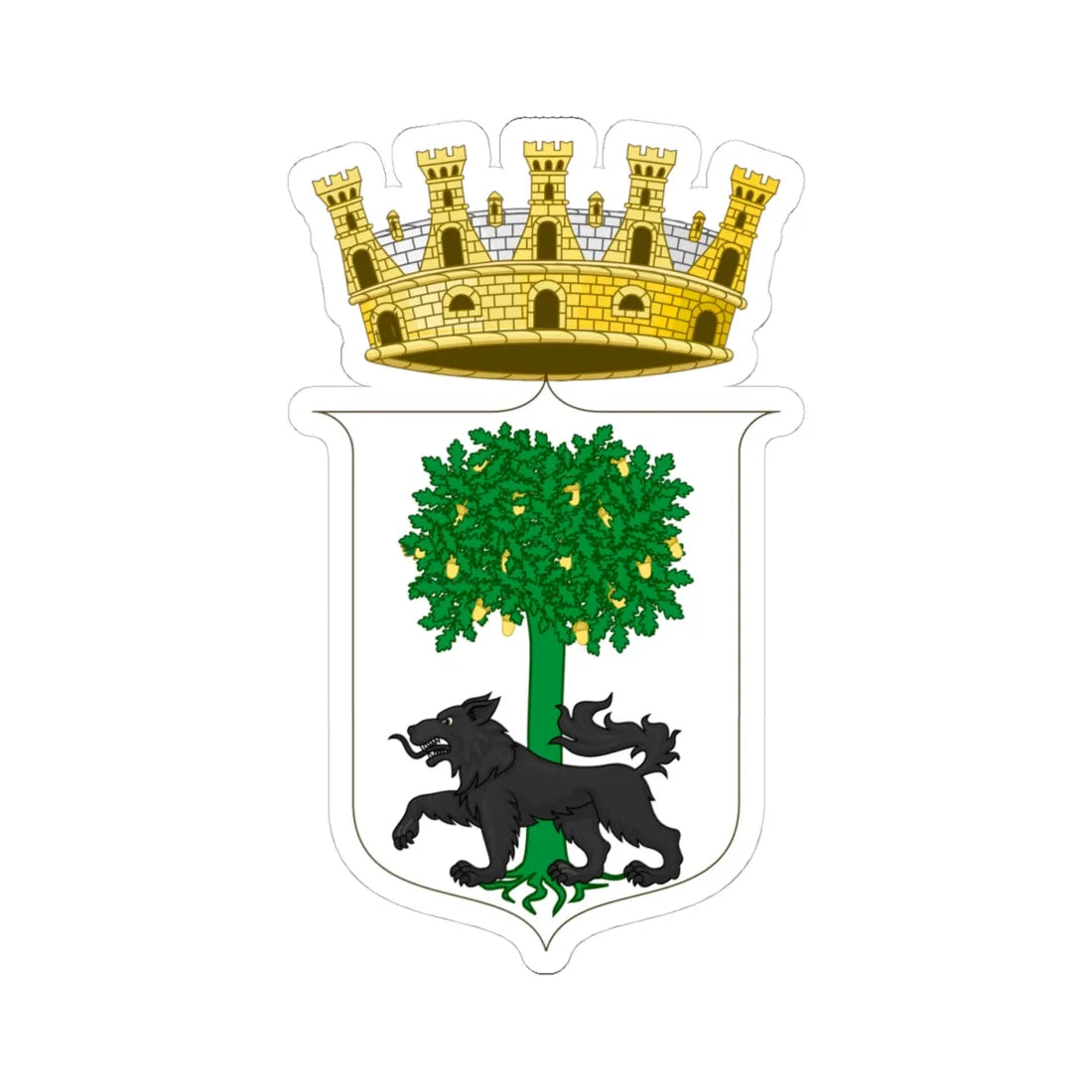 Lecce-Stemma (Italy) (Coat of Arms) STICKER Vinyl Kiss-Cut Decal 4 Inch White - The Sticker Space