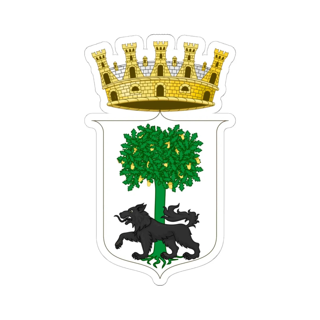 Lecce-Stemma (Italy) (Coat of Arms) STICKER Vinyl Kiss-Cut Decal 6 Inch White - The Sticker Space