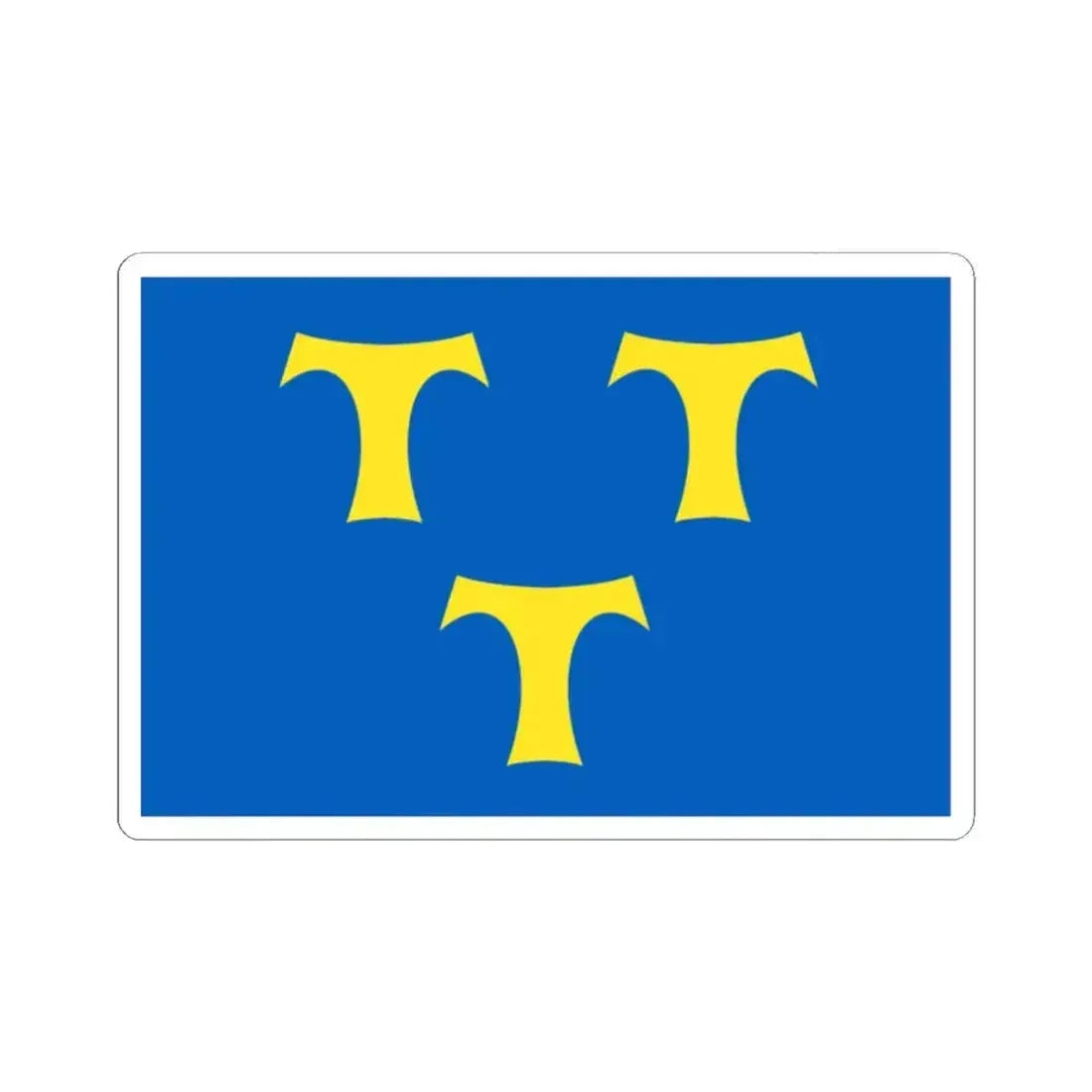 Lede vlag (Belgium) STICKER Vinyl Kiss-Cut Decal 2 Inch White - The Sticker Space