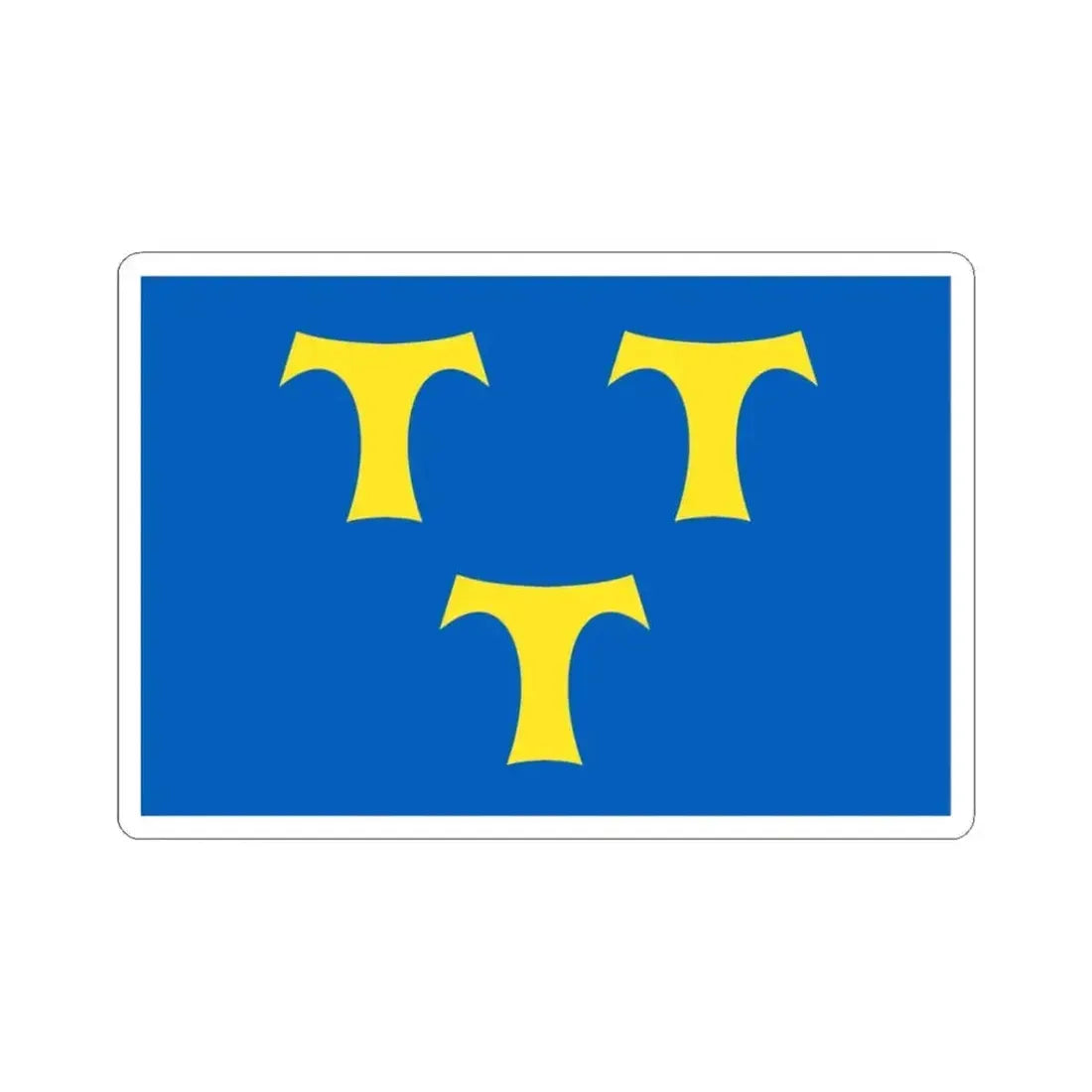 Lede vlag (Belgium) STICKER Vinyl Kiss-Cut Decal 3 Inch White - The Sticker Space