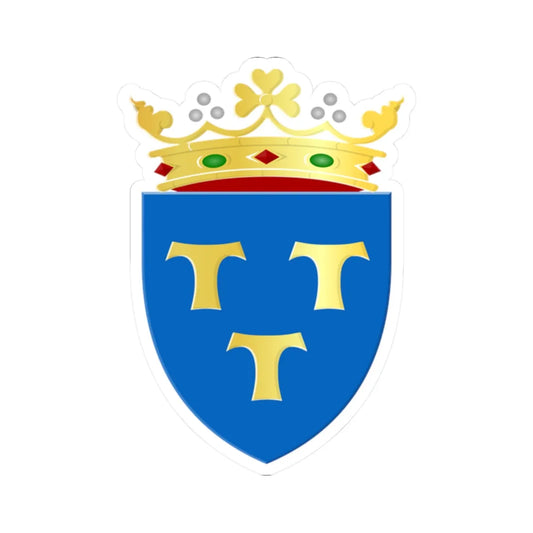 Lede wapen (Belgium) (Coat of Arms) STICKER Vinyl Kiss-Cut Decal 2 Inch White - The Sticker Space