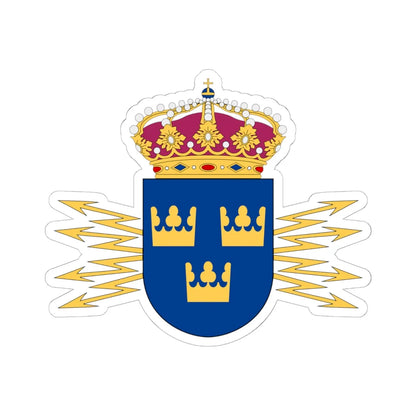 Ledningsregementet vapen (Sweden) (Coat of Arms) STICKER Vinyl Kiss-Cut Decal 6 Inch White - The Sticker Space