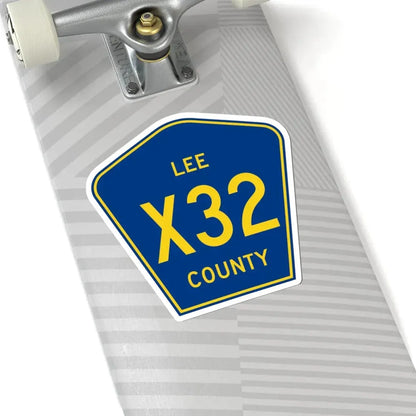 Lee County X32 (Iowa) (Road Sign) STICKER Vinyl Kiss-Cut Decal - The Sticker Space