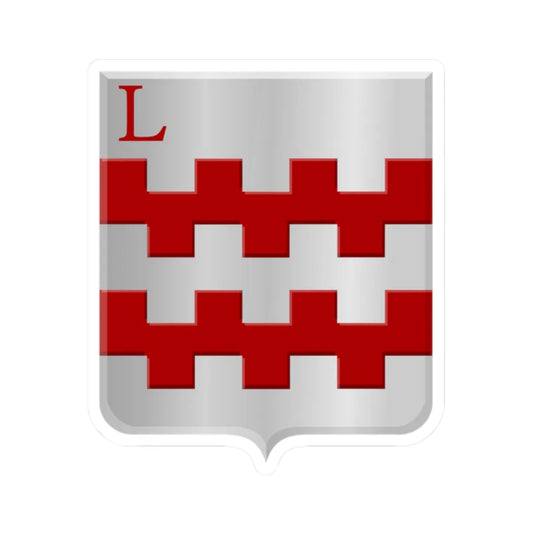 Leerbroek wapen (Netherlands) (Coat of Arms) STICKER Vinyl Kiss-Cut Decal 2 Inch White - The Sticker Space