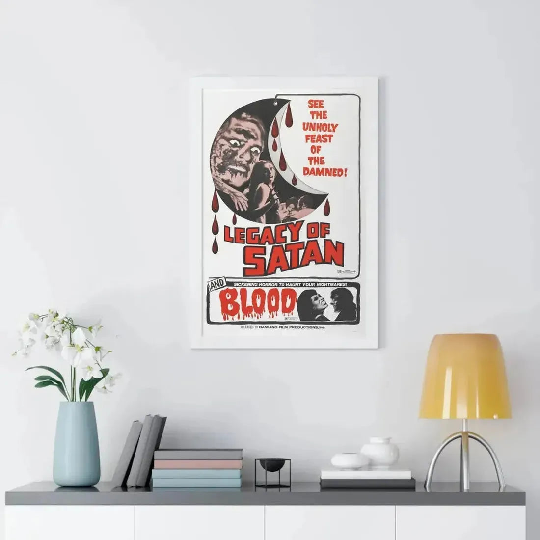LEGACY OF SATAN + BLOOD 1974 - Framed Movie Poster - The Sticker Space