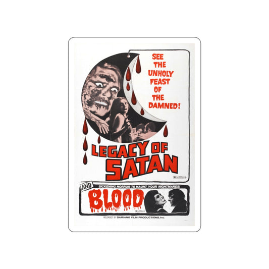 LEGACY OF SATAN + BLOOD 1974 Movie Poster STICKER Vinyl Die-Cut Decal-2 Inch-The Sticker Space