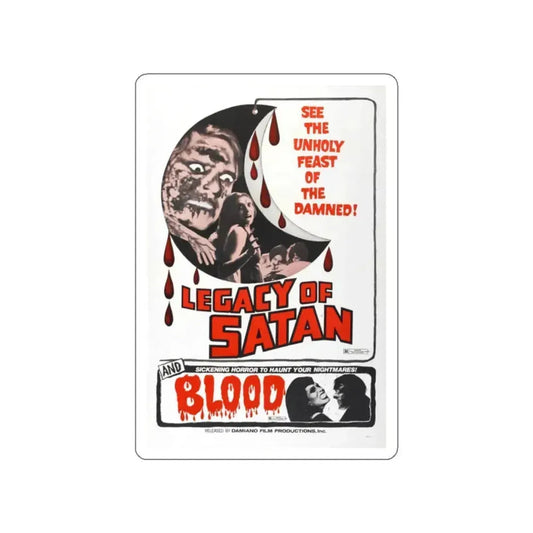LEGACY OF SATAN + BLOOD 1974 Movie Poster STICKER Vinyl Die-Cut Decal 2 Inch - The Sticker Space