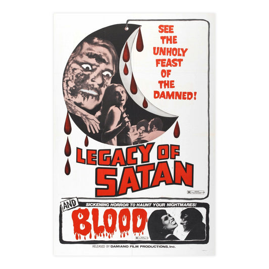 LEGACY OF SATAN + BLOOD 1974 - Paper Movie Poster-24″ x 36″ (Vertical)-The Sticker Space