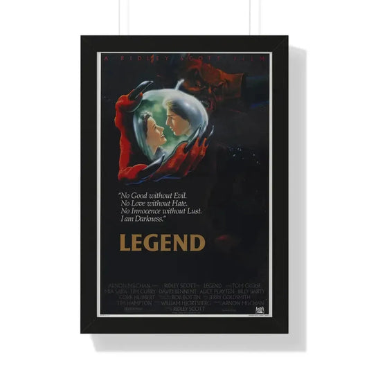 LEGEND 1985 - Framed Movie Poster 16″ x 24″ Black - The Sticker Space