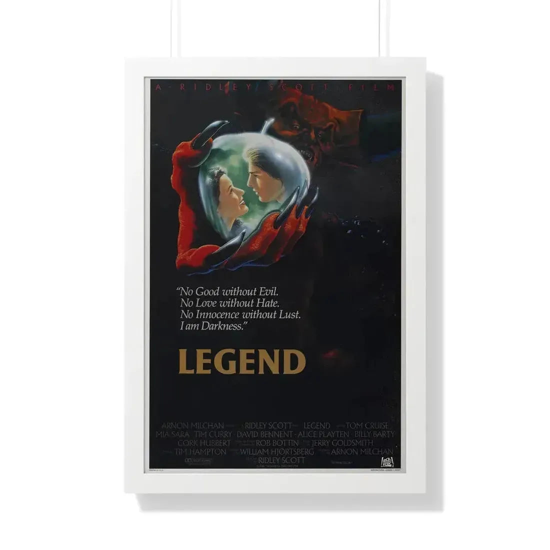 LEGEND 1985 - Framed Movie Poster 20" x 30" White - The Sticker Space