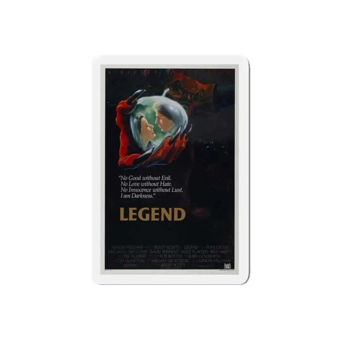 LEGEND 1985 Movie Poster - Refrigerator Magnet 5 Inch Die-Cut - The Sticker Space