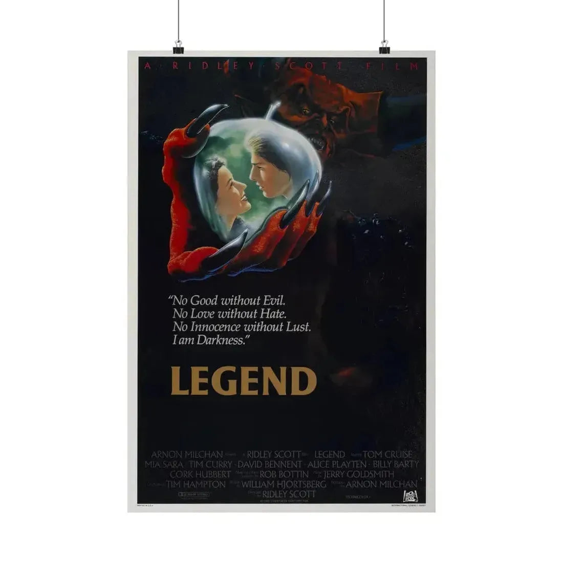 LEGEND 1985 - Paper Movie Poster 20″ x 30″ Matte - The Sticker Space