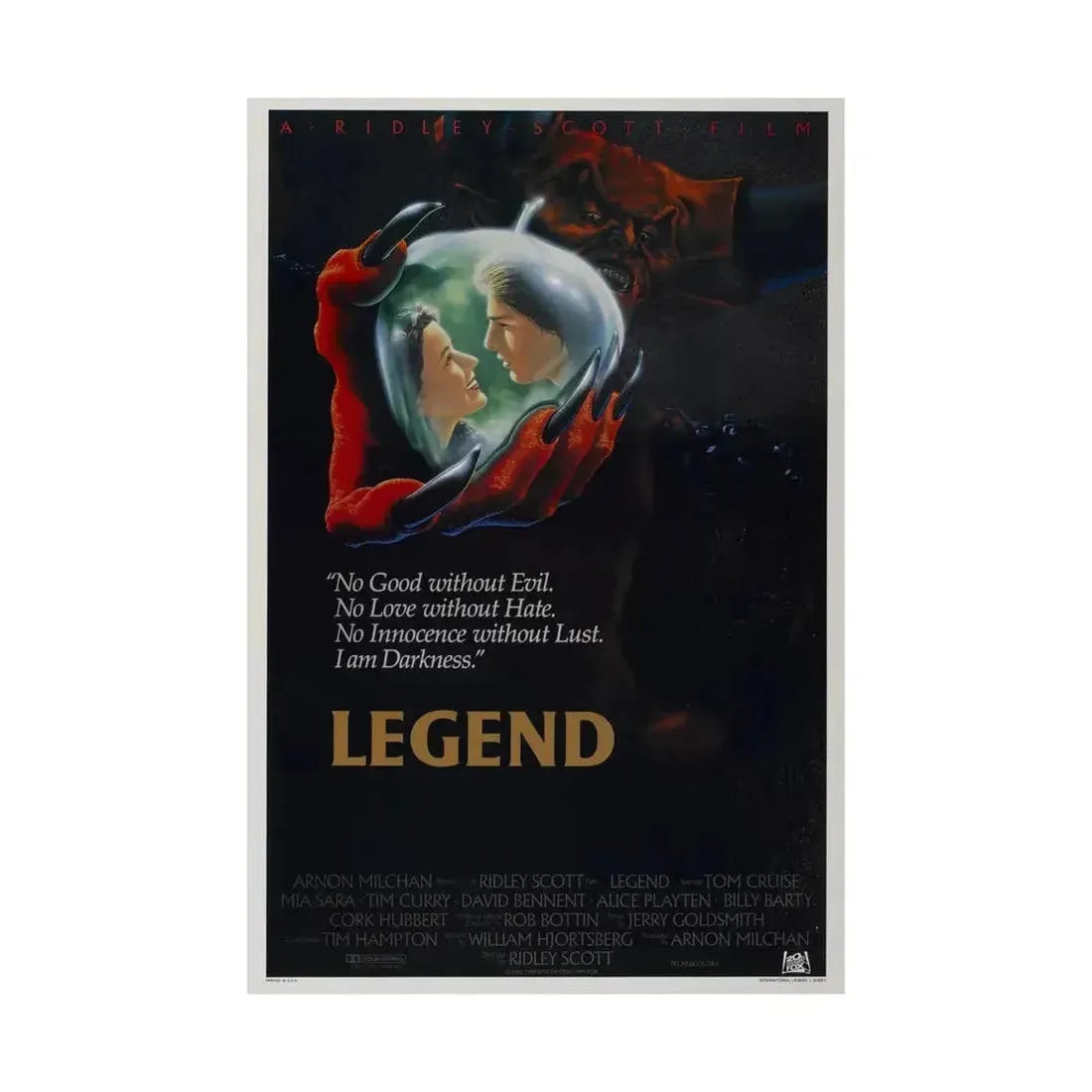 LEGEND 1985 - Paper Movie Poster - The Sticker Space