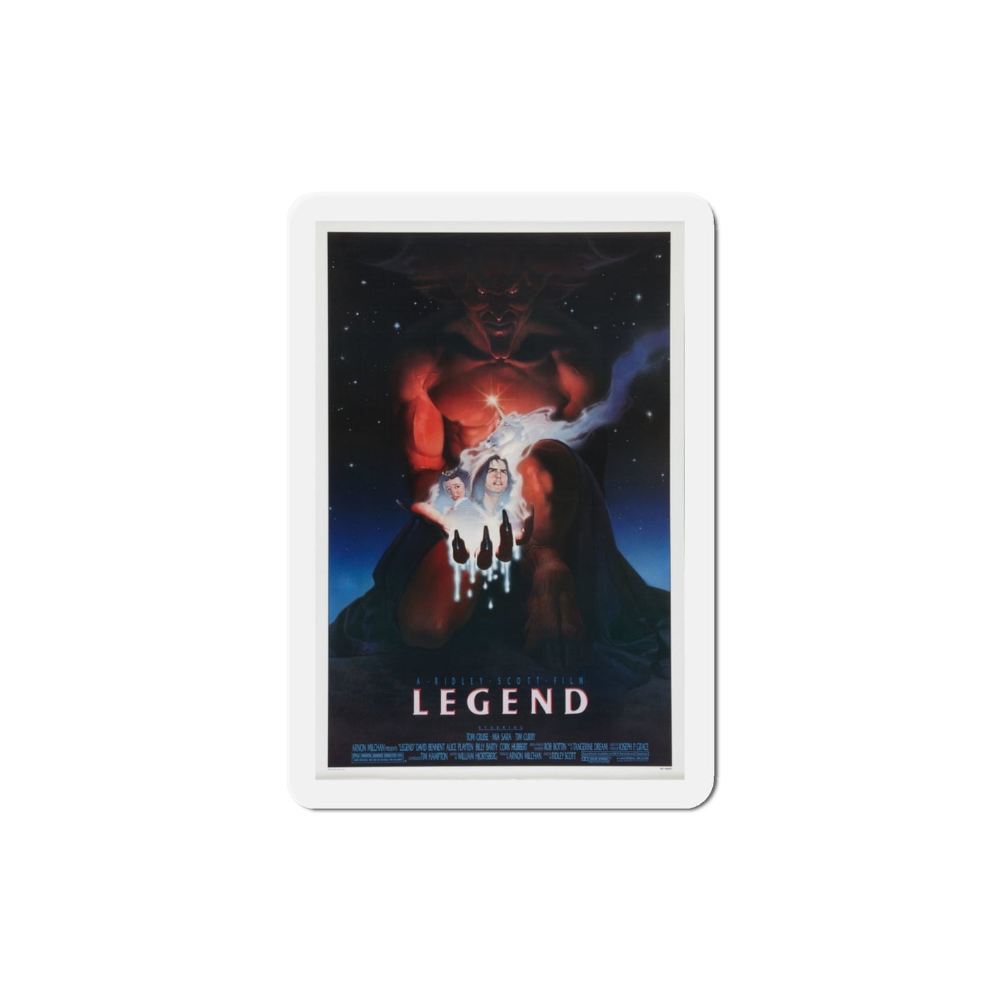 Legend 1986 Movie Poster Die-Cut Magnet-3" x 3"-The Sticker Space