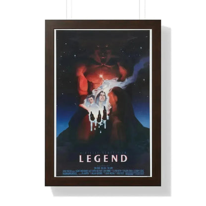 LEGEND (2) 1985 - Framed Movie Poster 16″ x 24″ Walnut - The Sticker Space