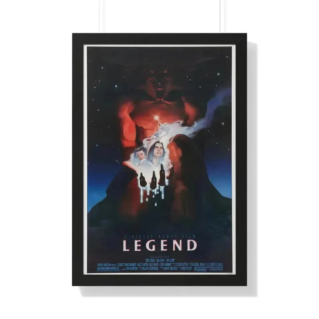 LEGEND (2) 1985 - Framed Movie Poster 20" x 30" Black - The Sticker Space