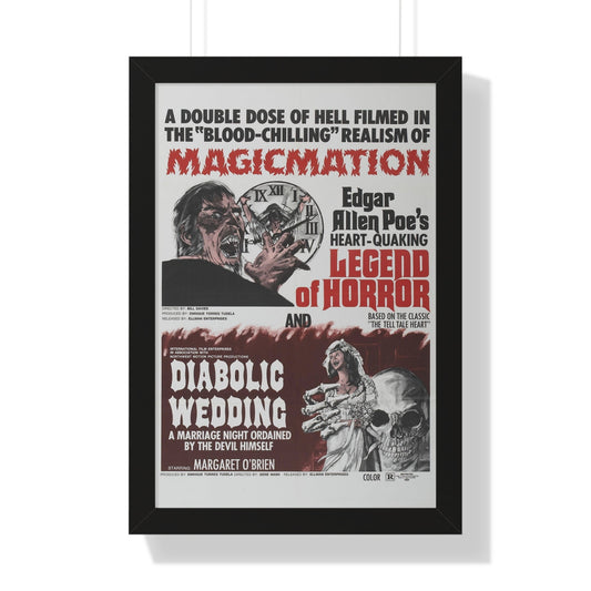 LEGEND OF HORROR & DIABOLIC WEDDING 1971 - Framed Movie Poster-16″ x 24″-The Sticker Space