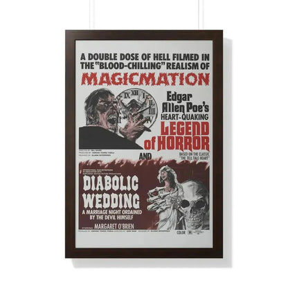 LEGEND OF HORROR & DIABOLIC WEDDING 1971 - Framed Movie Poster - The Sticker Space
