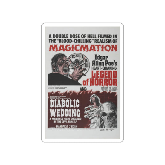 LEGEND OF HORROR & DIABOLIC WEDDING 1971 Movie Poster STICKER Vinyl Die-Cut Decal-2 Inch-The Sticker Space