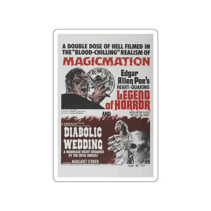 LEGEND OF HORROR & DIABOLIC WEDDING 1971 Movie Poster STICKER Vinyl Die-Cut Decal 4 Inch - The Sticker Space